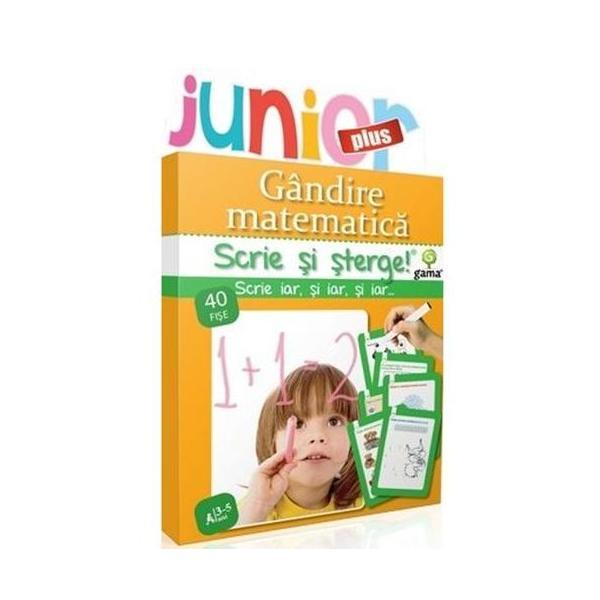 Scrie si sterge - gandire matematica 3-5 ani, editura gama