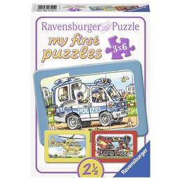 Primul meu puzzle politie, pompieri, 3x6 piese - ravensburger