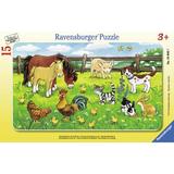 Puzzle animale pe pajiste, 15 piese - Ravensburger