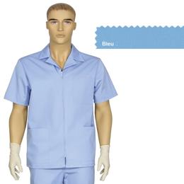 Halat scurt cu fermoar barbati prima, bleu, tercot, marime s (38-40)
