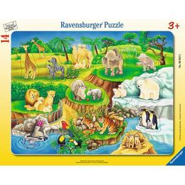 Puzzle la zoo, 14 piese - ravensburger