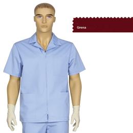 Halat scurt cu fermoar barbati prima, grena, tercot, marime xl (50-52)
