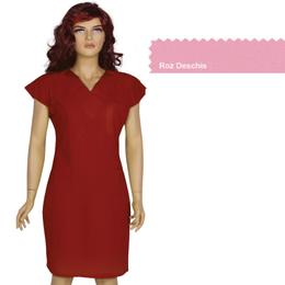 Rochita femei prima, roz deschis, tercot, marime l (46-48)