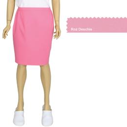 Fusta femei prima, roz deschis, tercot, marime xl (50-52)