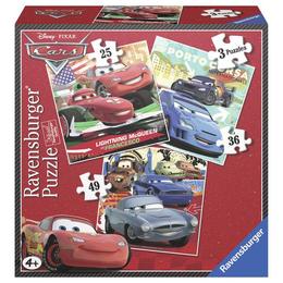Puzzle cars, 3 buc in cutie, 25 / 36 / 49 piese - Ravensburger