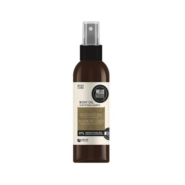 Ulei de corp BIO Hello Nature cu ulei de cocos pentru hidratarea, restructurarea si intarirea pielii degradate si deteriorate 130 ml 130 imagine noua