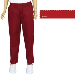 Pantalon unisex prima, tercot, rosu, marime xs (34-36)