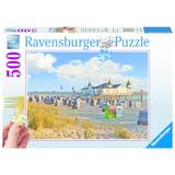 Puzzle sezlonguri pe plaja, 500 piese - Ravensburger