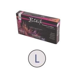 Manusi latex negre l 50 buc, roial italia