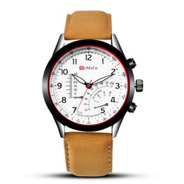 Ceas barbatesc womage, curea din piele, model casual, cs829