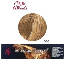 Vopsea Crema Permanenta - Wella Professionals Koleston Perfect ME+ Pure Naturals, nuanta 8/00 Blond Deschis Natural