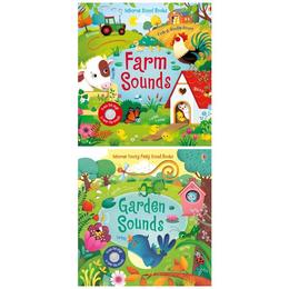 Set de carti cu sunete garden si farm sounds, editura usborne publishing