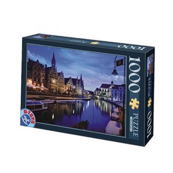 Puzzle 1000. gent - belgium: peisaj noaptea
