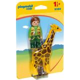 Playmobil 1.2.3 - Ingrijitor Zoo Cu Girafa