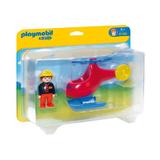 Playmobil 1.2.3 - Elicopterul Pompierilor