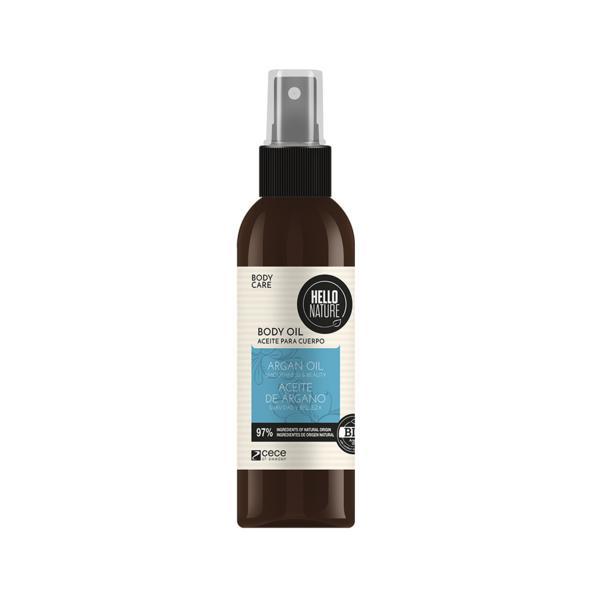 Ulei de masaj pentru corp bio cu ulei bio de argan pentru netezirea si hidratarea pielii hello nature 250 ml