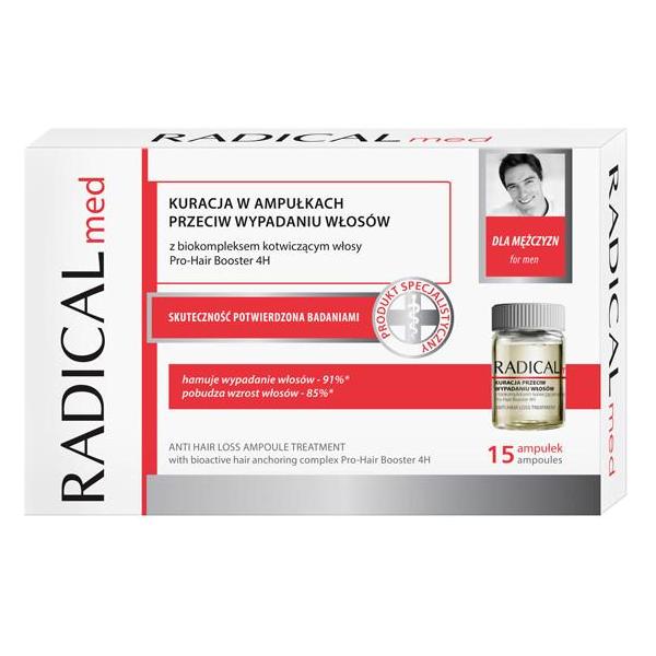 Tratament Fiole Impotriva Caderii Parului pentru Barbati – Farmona Radical Med Anti Hair Loss Ampoule Treatment for Men, 15 x 5ml (5ml) imagine noua