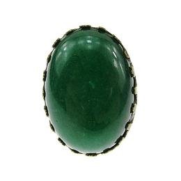 Inel aliaj reglabil masiv cu agata verde 25x18 MM, GlamBazaar, Reglabila, cu Agate, Verde, tip inel din aliaj metalic reglabil cu pietre naturale