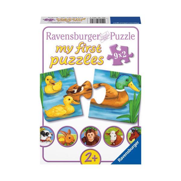 Puzzle animale adorabile, 9x2 piese - Ravensburger