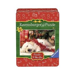 Puzzle craciun - catelus somnoros, 80 piese - ravensburger