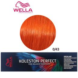 Vopsea Crema Permanenta Mixton - Wella Professionals Koleston Perfect Special Mix, nuanta 0/43 Rosu Auriu