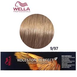 Vopsea Crema Permanenta - Wella Professionals Koleston Perfect ME+ Rich Naturals, nuanta 9/97 Blond Luminos Albastrui Maro