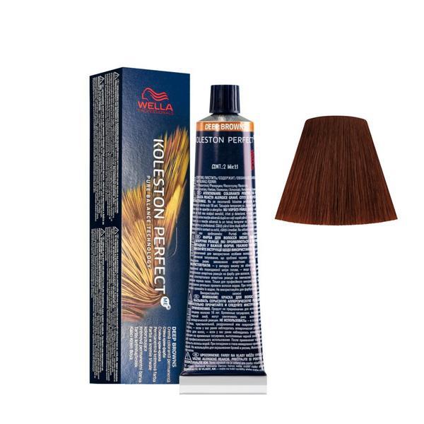 Vopsea Crema Permanenta - Wella Professionals Koleston Perfect ME+ Deep Browns, nuanta 6/74 Blond Inchis Castaniu Roscat