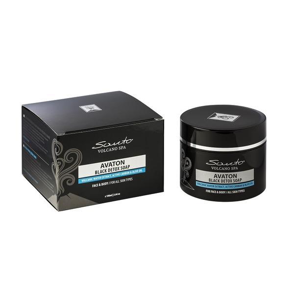 Sapun Avaton Black Detox, Santo Volcano Spa 100 ml esteto.ro imagine noua
