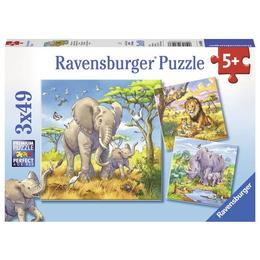 Puzzle animale, 3x49 piese - Ravensburger