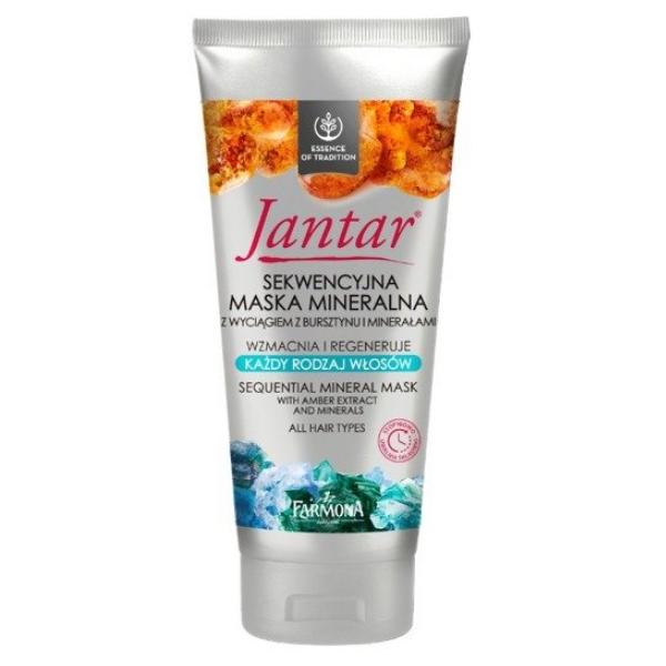 Masca Minerala Secventiala cu Extract de Chihlimbar si Minerale pentru Toate Tipurile de Par – Farmona Jantar Sequential Mineral Mask with Amber Extract and Minerals for All Hair Types, 200ml