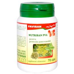 Nutrisan pva pentru protectia pancreasului favisan, 70 capsule