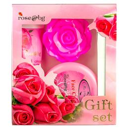 Set cadou rose fine perfumery - sapun, crema de fata, crema de maini
