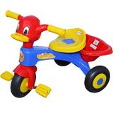 Tricicleta cu pedale pentru copii, Ratusca Albastru/Rosu