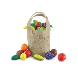 Sacosa cu fructe si legume de jucarie pentru copii, dimensiuni realiste - Learning Resources