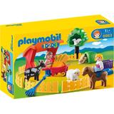 Playmobil 1.2.3 - Set figurine - Animale la gradina zoologica