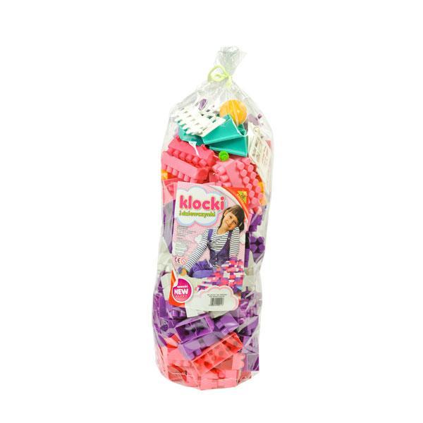 Cuburi constructii pentru fetite 200 piese Multicolor