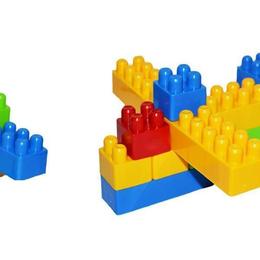 Cuburi colorate pentru constructii 36 pcs - nebunici