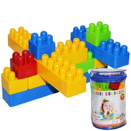 Cuburi constructii, multicolore, 36 de piese