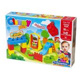 Set de constructii cuburi moi pentru copii Clementoni - Parcul de joaca 16 piese