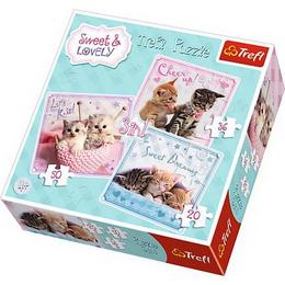 Puzzle clasic pentru copii 3 in 1 Animale Nebunici