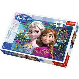 Puzzle clasic Frozen, Ana si Elsa pentru copii, 100 piese Nebunici