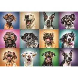Puzzle clasic pentru adulti iubitori de catei - 12 catelusi simpatici - 1000 piese
