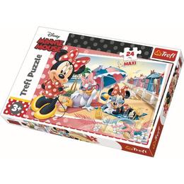 Puzzle clasic pentru copii - Minnie Mouse si Daisy la plaja 24 piese Maxi
