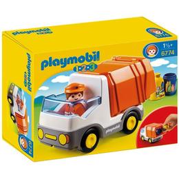 Playmobil 1.2.3 - Camion reciclare deseuri cu figurina sofer