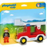 Playmobil 1.2.3 - Masina de pompieri cu figurina sofer 