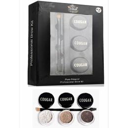 Kit machiaj sprancene, set make-up profesional pure mineral eyebrow trio+pensula cadou