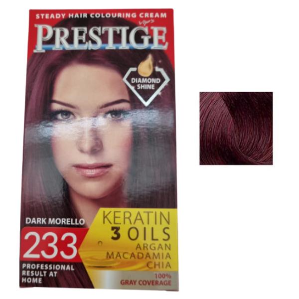 Vopsea pentru Par Rosa Impex Prestige, nuanta 233 Dark Morello