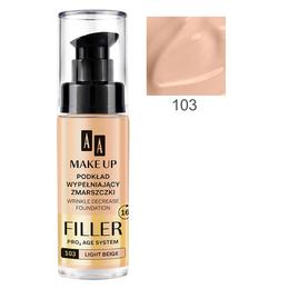 Fond de ten pentru reducerea ridurilor oceanic aa make up filler, nuanta 103 light beige, 30ml