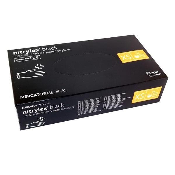 Manusi profesionale din nitrylex - negre marime xl -100 buc