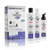 Pachet Impotriva Caderii Progresive pentru Parul Decolorat sau Tratat Chimic Vizibil Subtiat - Nioxin System 6, 300 ml+300 ml+100 ml